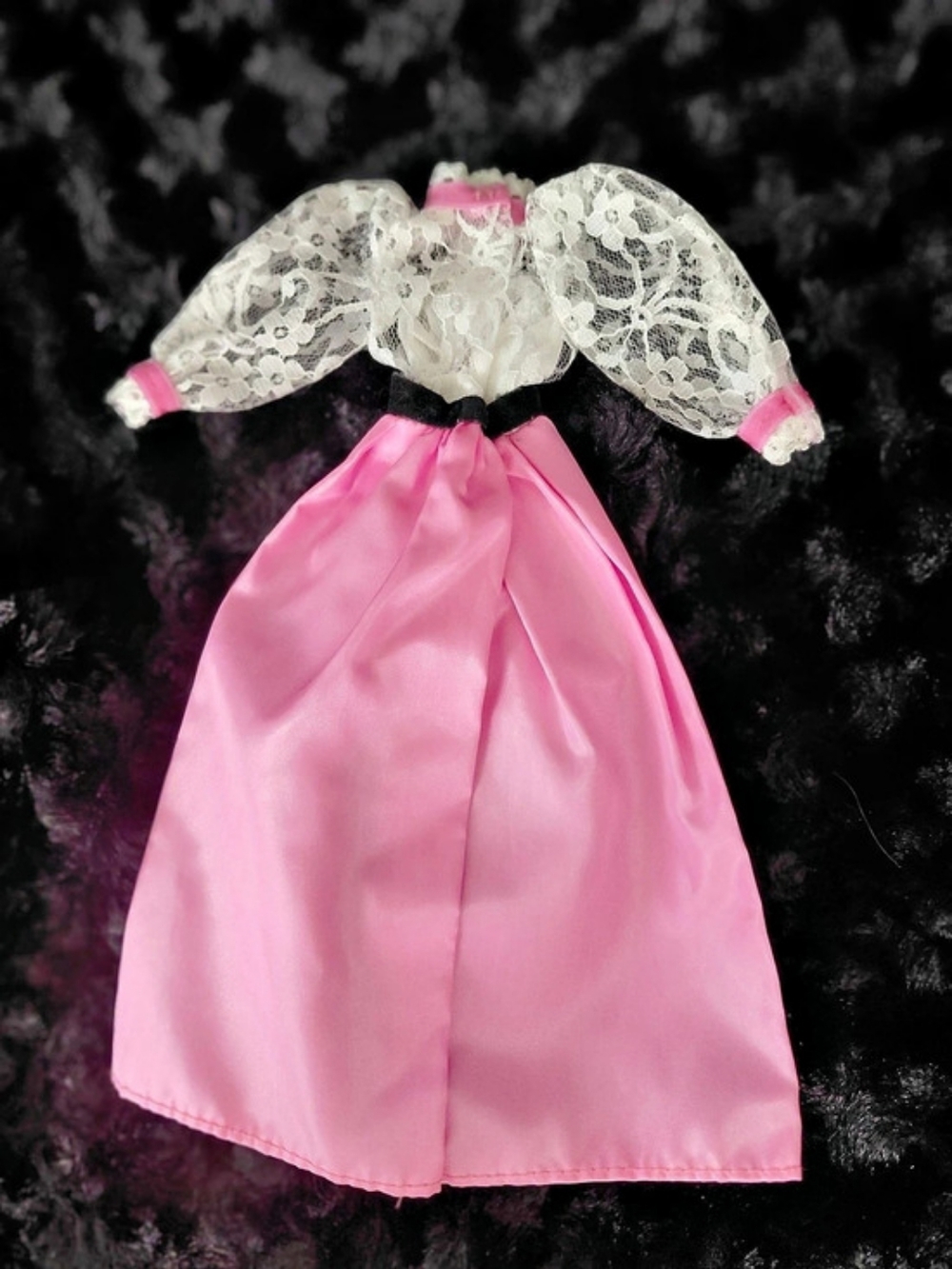 1982 Barbie Angel Face Barbie Dress Pink & White Formal Dress